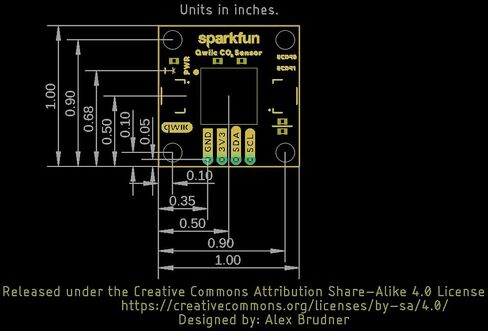 مستشعر الرطوبة ودرجة الحرارة SparkFun CO2 - نظام القياس الصوتي SCD41 (Qwiic) يجمع بين ضوء الأشعة تحت الحمراء الضيق النطاق والميكروفون، أبعاد اللوحة: (بوصة) 1.00 × 1.00 in Kuwait