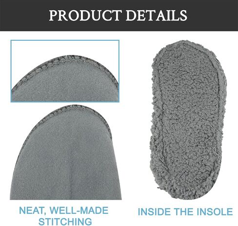 Fur Liner Inserts for Croc Replacement Fleece Fluffy Fuzzy Sherpa Lining Warm Insoles for Winter(Color:Gray,Size:Woman 10/Man 8,Lined Clogs) in Saudi Arabia