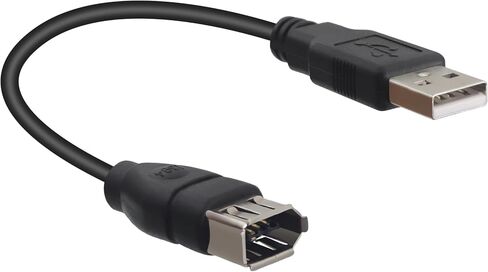 RIIEYOCA 20cm IEEE 1394 Firewire 6Pin Male to 1394a 6Pin Female Extension Data Video Capture Card for Camcorder,Laptop,DV,Black. in Saudi Arabia