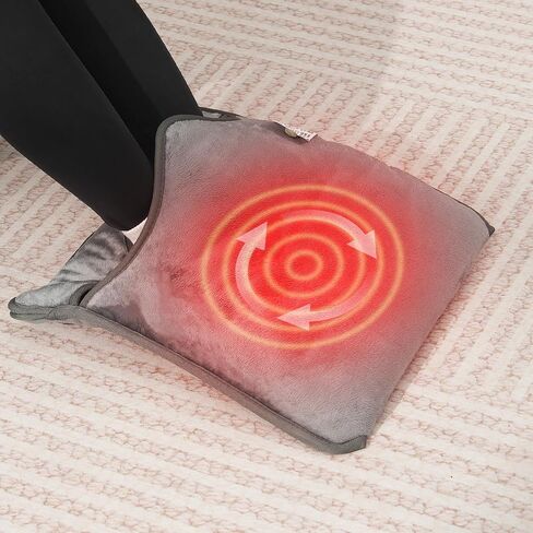 VEVOR Electric Heated Foot Warmer, Double-Sided Heating Pad for Feet with Timer, 6 Heat Levels & Auto Shut Off, Ultra-Soft Flannel Feet Warmer Machine Washable for Back, Waist, Abdomen, 15.4" x 15.0" in Saudi Arabia