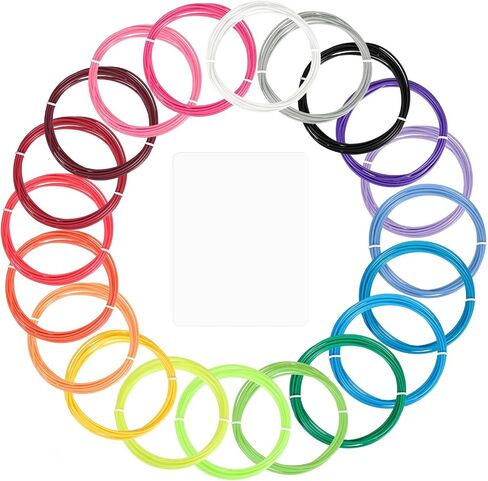 uxcell 3D Pen Filament Refills, 20 Colors 3D Pen ABS Filament 1.75mm, 10 Feet Each Color, 200 Feet in Total, PLA Filament 3D Pen Refills for 3D Drawing Pen in Kuwait