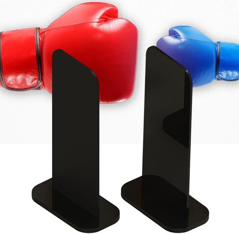 Black Boxing Glove Display Case,Boxing Gloves Stand Holder,Acrylic Boxing Glove Holder,Boxing Gloves Display Stand,Baseball Glove Display Rack (1 Pack) in Kuwait