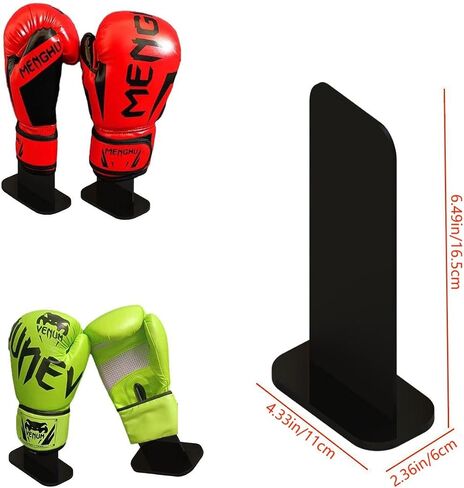 Black Boxing Glove Display Case,Boxing Gloves Stand Holder,Acrylic Boxing Glove Holder,Boxing Gloves Display Stand,Baseball Glove Display Rack (1 Pack) in Kuwait