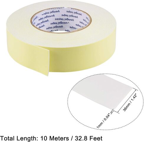 uxcell Sealing Foam Tape 15mm Wide 1mm Thick 10m/32.8ft Long, EVA Self Adhesive Weather Strip for Window Door Insulation in Saudi Arabia
