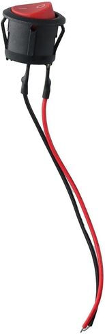 FEIYING 10 قطع مفتاح هزاز مستدير أحمر مع سلك 10 سم، تشغيل/إيقاف صغير SPST 2Pin مفتاح تبديل مستدير مع سلك مسبق 6A/250V 10A/125V AC للقوارب والسيارة in Kuwait