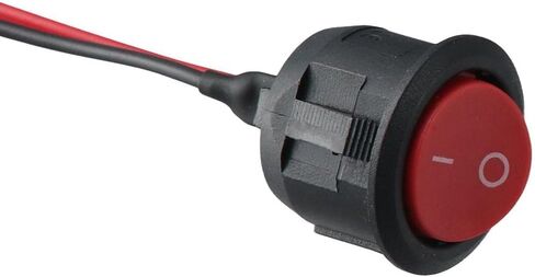 FEIYING 10 قطع مفتاح هزاز مستدير أحمر مع سلك 10 سم، تشغيل/إيقاف صغير SPST 2Pin مفتاح تبديل مستدير مع سلك مسبق 6A/250V 10A/125V AC للقوارب والسيارة in Kuwait