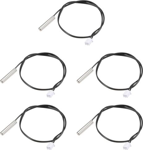 uxcell 5pcs 20K Temperature Sensor Probe, Stainless Steel NTC Thermal Sensor Probe 50cm Digital Thermometer Extension Cable in Saudi Arabia