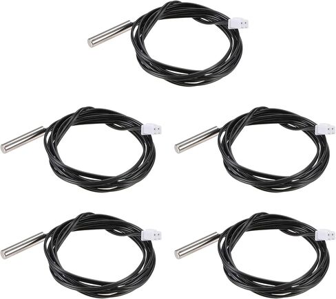 uxcell 5pcs 20K Temperature Sensor Probe, Stainless Steel NTC Thermal Sensor Probe 50cm Digital Thermometer Extension Cable in Saudi Arabia