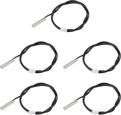 uxcell 5pcs 20K Temperature Sensor Probe, Stainless Steel NTC Thermal Sensor Probe 50cm Digital Thermometer Extension Cable in Saudi Arabia