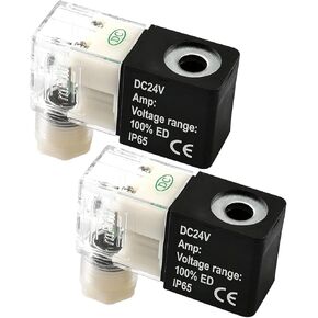 Baomain Coil Voltage DC 24V For Pneumatic Solenoid Valve 4V210-08&4V230C-08 Pack of 2