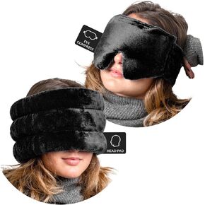 Microwavable Heated Eye Mask Dry Eyes & Migraine Relief Cap Pack- Perfect Pack for Migraine and Headache Relief, Migraine Relief Products for Sinus Pressure Relief, and Moist Heat for Dry Eyes - Blue