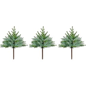 Fraser Hill Farm Set of 3 Prelit 18-in. Artificial Sidewalk Trees, Outdoor Battery Operated Fake Tree with Realistic Foliage & Warm White LED Lights