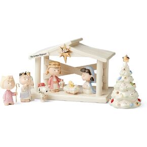 Lenox 895265 Peanuts The Christmas Pageant & Creche 8-Piece Set