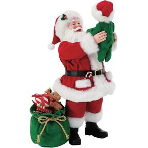 Department 56 Possible Dreams Christmas Traditions Santa Holding Toddler Joy Figurine, 12 Inch, Multicolor