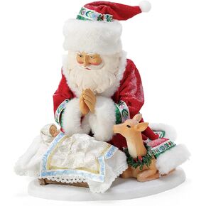 Department 56 Possible Dreams Jim Shore Santa Wrapped in Love Limited Edition Figurine, 9 Inch, Multicolor