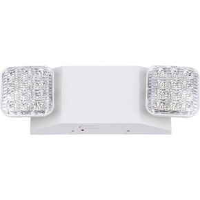 GRUENLICH LED Commercial Emergency Light with Dual Head and Backup Battery, US Standard, AC 120-277V, Hardwired Emergency Light Fixtures for Business Office Power Outages, 4-Pack