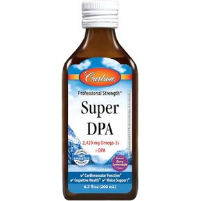 Carlson - Super DPA, 2,420 mg Omega-3s, 300 mg DPA, Heart Health, Cognitive Function, Berry Lemonade, 200 mL (6.7 fl oz)