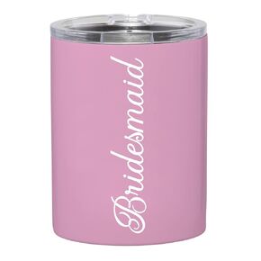 Slant Collections Short Stainless Steel Tumbler, 12-Ounce, Bridesmaid