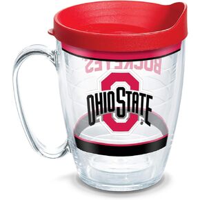 Tervis Made in USA Double Walled Ohio State Buckeyes Insulated Tumbler Cup Keeps Drinks Cold & Hot, 16oz Mug, Tradition