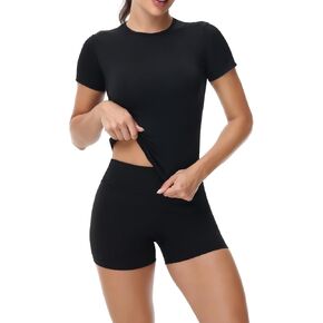 Blaosn Gym Yoga 2 Piece Sets Outfits for Women Tank Tops Athletic Shorts Workout Basic Matching Lounge Cute Clothes Summer