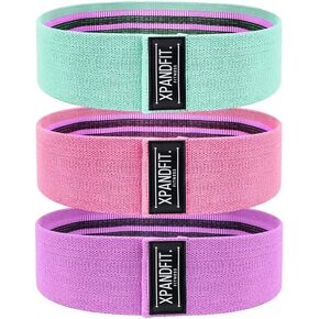 XPANDFIT Resistance Bands for Legs and Butt, Exercise Bands WorkoutFabric Exercise Loop Bands Yoga, Pilates, Rehab, Fitness and Home Workout, Strength Bands for Booty