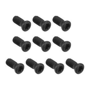 uxcell 10pcs M4 x 10mm Torx Screws 12.9 Grade Alloy Steel with T15 Wrench for Replaces Carbide Insert Black