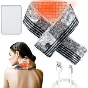 Neck Heating Pad, Heated Scarf for Women Men with 5000mAh, Heating Pad for Neck and Shoulder Pain, Three Temp Settings Rapid Heat, Neck Warmer, Christmas Thanksgiving Gifts for Women Men Mom Dad Wife