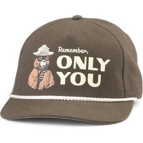 AMERICAN NEEDLE Smokey The Bear Only You Wyatt Adjustable Snapback Trucker Baseball Hat (23014A-SBEAR-BRN)