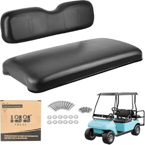 10L0L Front Seat Assembly Kit for EZGO TXT 1994-2013 Golf Cart, Factory Style Seat Cushions & Seat Back, Tan