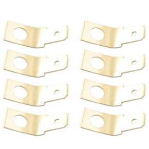 50PCS Non Insulated Solderless Disconnect Adapters Quick Disconnect Connectors Stud Brass Male Spade Connector Brass Copper Wire Connectors Ring Crimp Electrical Supply