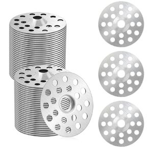 100 Pcs 1 inch Plaster Washers Zinc Metal Washer, Plaster Repair Washers Profile Washer for Ceiling Wall and Drywall Repair，Washers，Drywall Repair Clips（Silver）