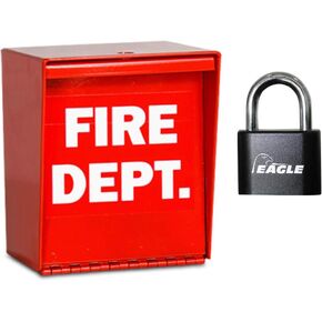 EAGLE-EG718 Fire Department Box EFB-2000 w/Combination Padlock Heavy Duty Stainless Steel Lock EG717