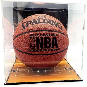 كرة السلة كرة سلة عرض أكريليك صندوق مربع مرآة المحكمة عرض الأحذية حماية من الأشعة فوق البنفسجية 10x10x9 بوصة (1 علبة عرض) in Kuwait