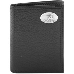 ZEP-PRO NCAA Alabama Crimson Tide Pebble Grain Leather Trifold Concho Wallet