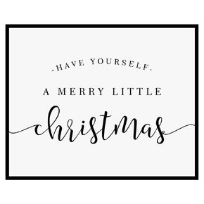 Have Yourself A Merry Little Christmas Print Wall Art Print Sign For Christmas Wall Decor Christmas Gift Christmas Home Decor 8x10 inch - UNFRAMED