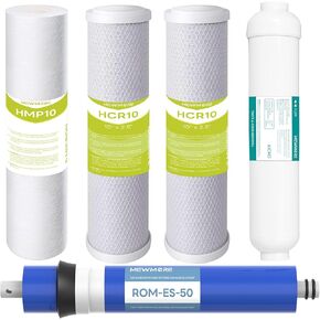 مجموعة استبدال فلتر المياه 5 مراحل 50 GPD RO، مناسبة لنظام التناضح العكسي APEC (سلسلة Essence & Ultimate)، مخرج 1/4 بوصة in Kuwait