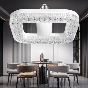 The New Pattern of high Imitation Socket Crystal Chandelier in 2024,Easy to disassemble and Assemble, with Three Color dimming, Modern Chandelier, Suitable for Most Rooms(Round)