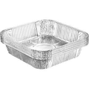 8 x 8 Aluminum Foil Pans with Lids（20Count），Foil Pans and Foil Lids，Recyclable & Disposable，Great for Baking Cakes, Roasting, Homemade breads