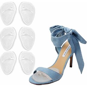 Ball of Foot Cushions for Women，Metatarsal Pads Shoe Inserts,Slip Heel Grips Liners Shoe Pads Heel Cushions for Foot Pain Relief And Comfort One Size Fits Any (3 Pairs Clear Gel Shoe Inserts)
