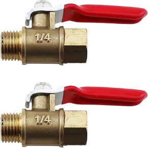 RLECS 2PCS 36MM1.4Inch Pneumatic Plumbing Brass Ball Valve Compressor Shut off Valve Air Compressor Shut off Valve Heavy Duty Brass Ball Valve for Water and Gas Pipe and Heating Pipe