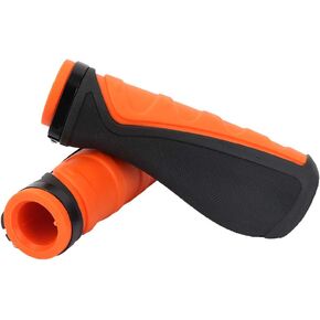 EVTSCAN Orange Soft Non Slip Rubber Bike Handlebar Grips, Ergonomic, for Road Bike, Mountain Bike