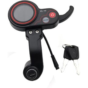 ZQ-100 Mileage Meter with Key Speed Adjustable Electric Scooter Meter 6 Pin Display for Electric Scooter Dashboard
