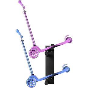 Scooter Wall Mount - Scooter Garage Storage Rack Scooter Hanger for 2 Toddler Scooter/Kids Scooter/Trick Scooter/Adult Scooter