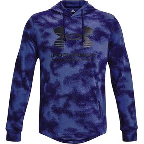 سترة بغطاء رأس UA Rival Terry Novelty من Under Armour - 1377185-468 - أزرق سونار/ نكة عميقة/ أسود - S