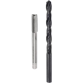 uxcell Tap and Drill Bit Set, 5/16-36 UNS Thread Tap & 9/32" Black Oxide Twist Drill Bit, Straight Flute Tap Tapping Threading Repair Tool Kit