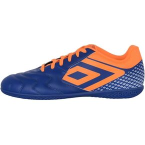 Umbro Men's Sala 5 IC Indoor Soccer Shoe, Blue/Orange/White, 13