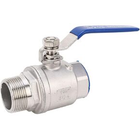 1 1/4in Full Port Ball Valve, DN32 Thread Stainless Steel Ball Valve 1000WOG NPT Brass Ball Valve Male and Female Thread for Water, Oil, and Gas