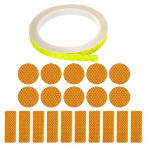 PATIKIL Reflective Tape, 1 Set Night High Visibility Waterproof Warning Reflective Tape Outdoor Reflectors for Cars Bikes Motorcycles Trucks Trailers, White