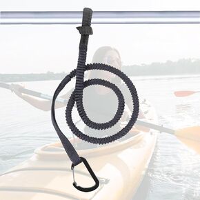 MOOCY Kayak Paddle Leash Safety Rod Adjustable Canoe Paddle Fishing Rod for Kayaking Securing Canoe SUP Board Rowing Surfing Cycling Survival Paracord Bungee Cord Safety Lanyard