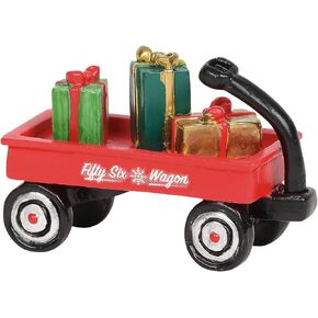 Department 56 Paper Village Cross Product Accessories Christmas in a Wagon Figurine, 1.5 Inch, Multicolor